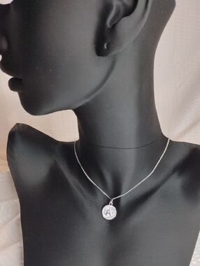 Madison Tyler Silver Initial A Pavé Pendant Necklace